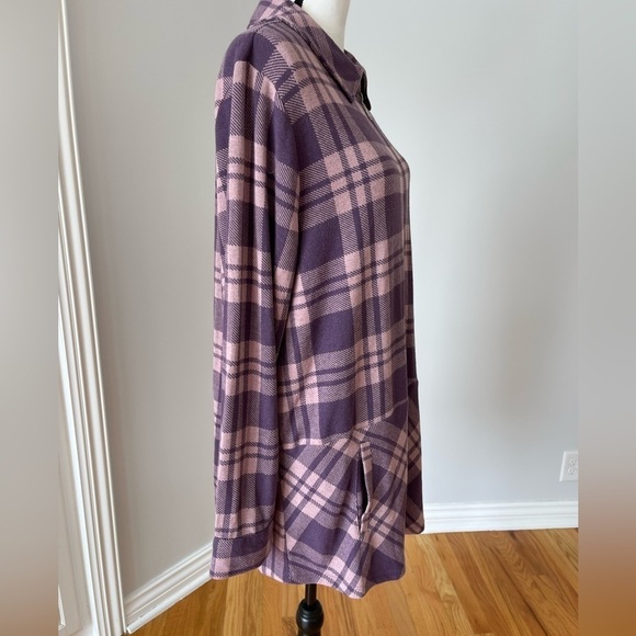 Soft Surroundings soft fleece half zip casual lounge errands work 1X - Picture 3 of 16